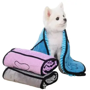Dogs Cats Towels Super Absorbent Dog Bathrobe Microfiber Bath Towels Quick-Drying Cat Bath Towel For Pets Towel Dog Towels Pet Products