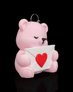 Love Letter Bear Keychain | Bearly Loved Collection | 3D Printed Bear Envelope Bag Charm