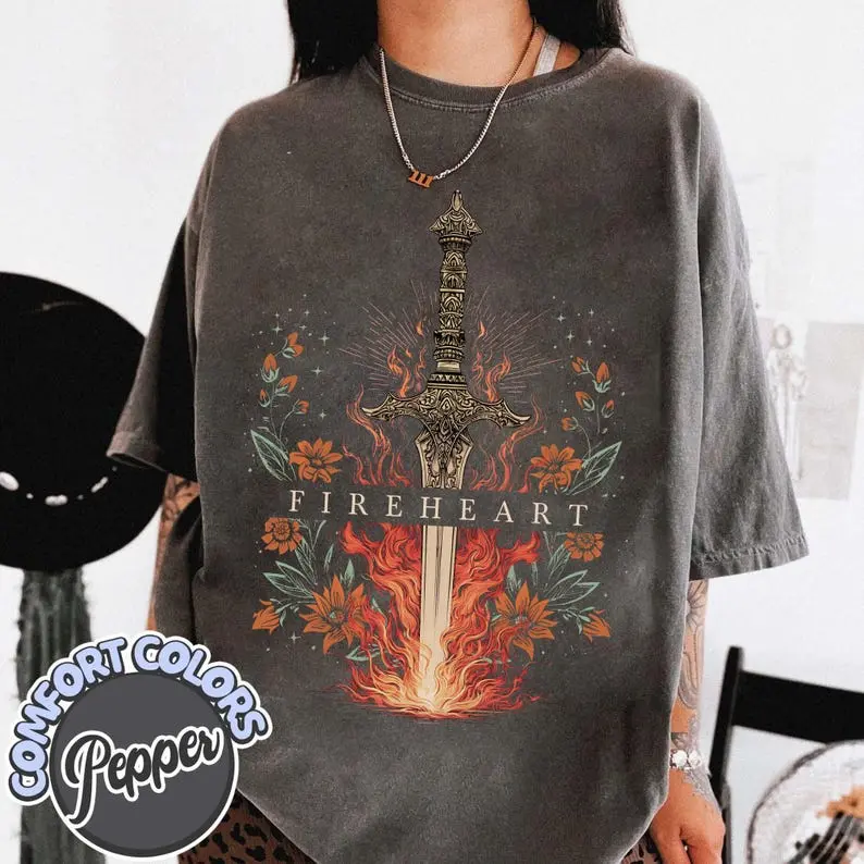 Comfort Colors Aelin Fireheart T-shirt, Alin Galathynius Throne Of Glass T-shirt, Tog Merch