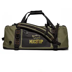 MUCITUP MUCSAC 60L/40L Waterproof Duffle Bag with Backpack Straps Air-Tight Heavy Duty 500D PVC Tarpaulin Double-Stitched Seams Bleeder Valve