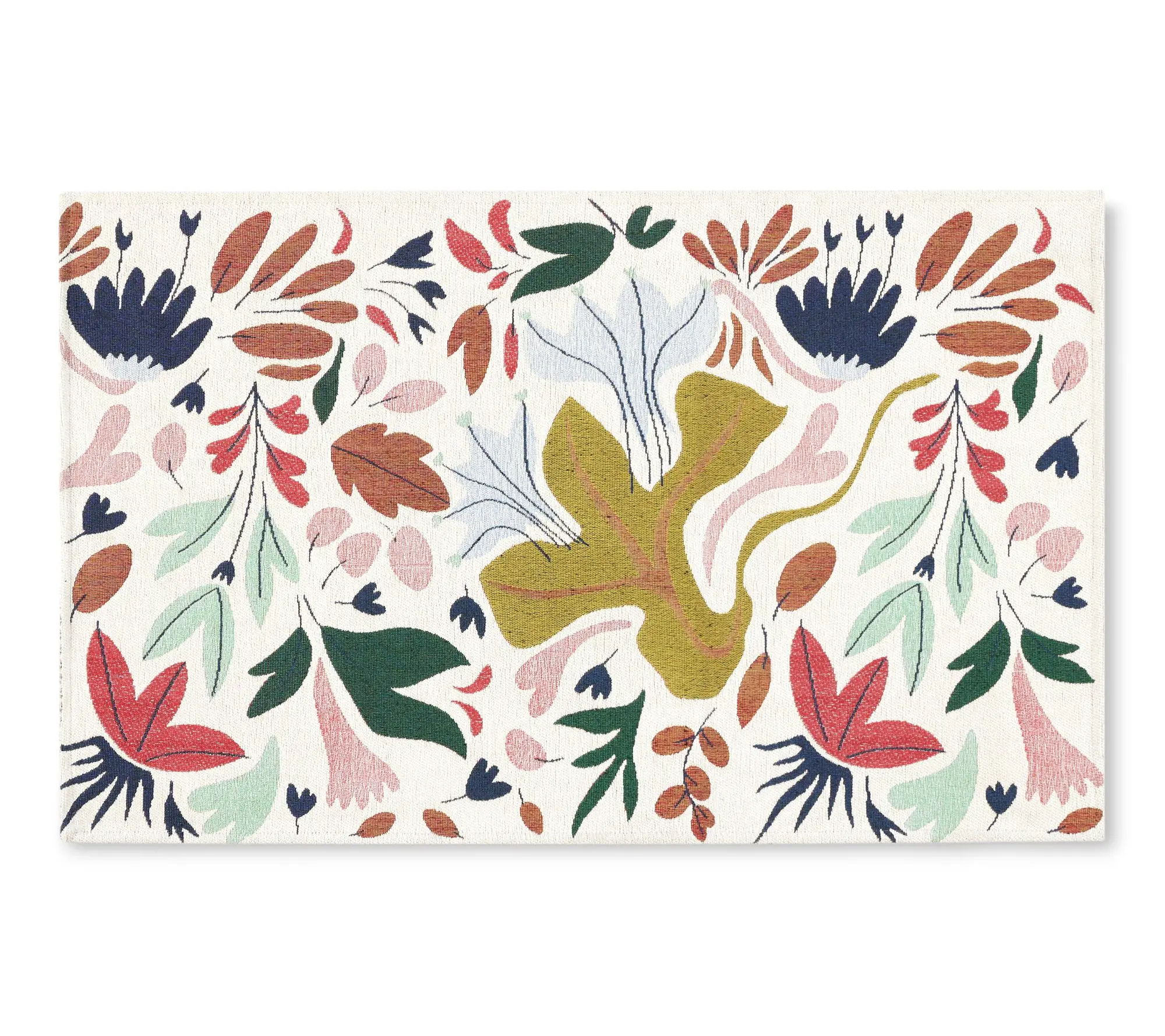 TCLI Livie Floral Drip Washable 24"x40" Kitchen Mat