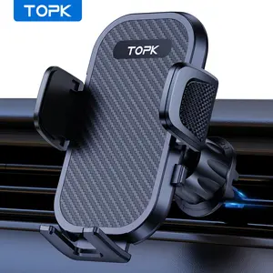 TOPK D46G Car Phone Holder Mount, Upgraded Metal Hook Cell Phone Holder For Car Air Vent Compatible With All Phones