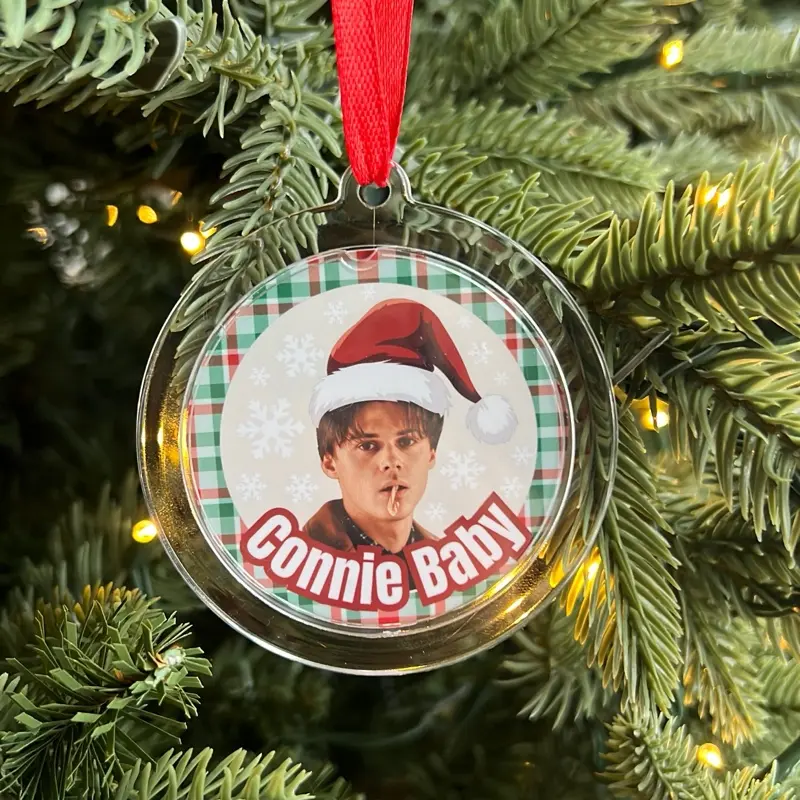 Conrad Fisher Christmas Ornament TSITP Fan Gift with Festive Design and Connie Baby Text for Holiday Decor