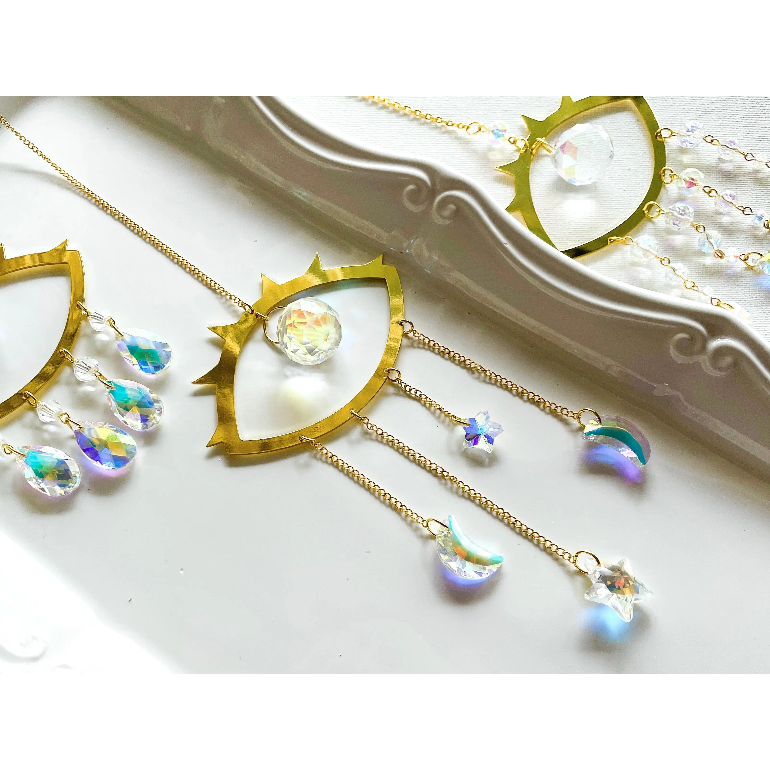 Evil Eye Rainbow Catcher || Gold