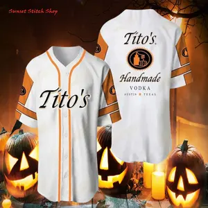Tito’s Vodka Fan Design / Soft Breathable Fabric / Unisex Drinking Enthusiasts & Partygoers / Baseball Jersey Shirt / Casual Outings & Themed Events / #TitosVodka #BaseballJersey #PartyShirt #DrinkingShirt #VodkaLovers