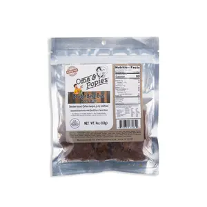 OMA & POPIE'S Bourbon Barrel Buzz Beef Jerky 4oz Gluten Free Coffee Infused with Oma & Popie's Spice Blend Premium Beef Snack