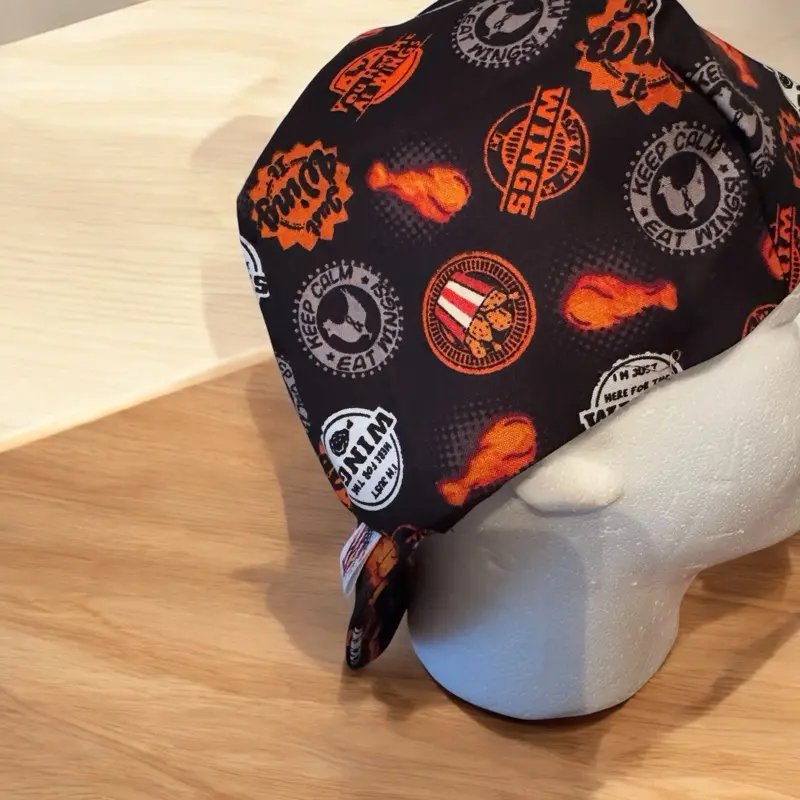 100 Cotton Welding Cap - Custom Fitted Made-to-Order Chicken Wings Design Headwear for Welders, Welding Enthusiasts