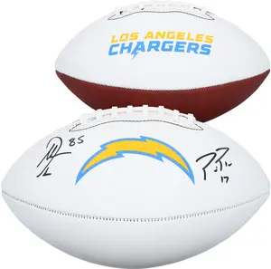Antonio Gates and Philip Rivers San Diego Chargers Autographed Franklin White Panel Football - Fanatics Authentic Certified