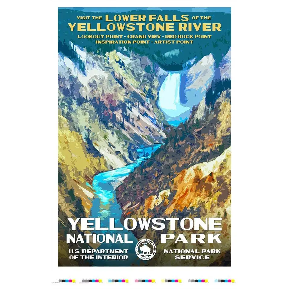 Yellowstone National Park - Lower Falls - Artist Proof