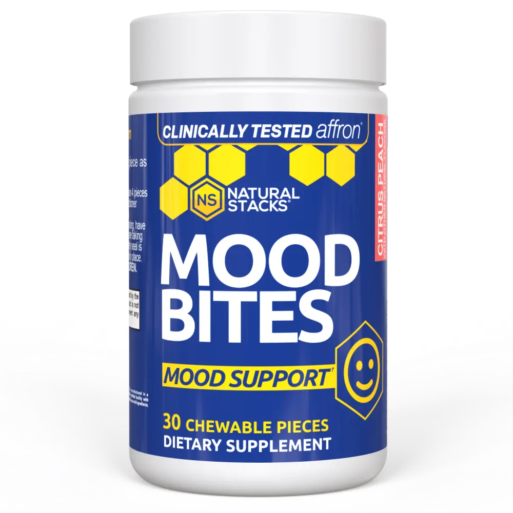 Mood Bites - Support a good mood with these chewable supplements*. Maintain a positive mood and support the brain with saffron extract and Niacin.*