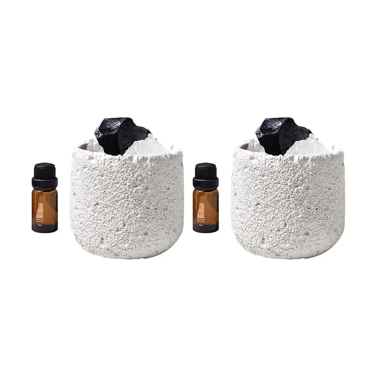 SONG CHAO Cold Mountain Series Diffuser Stone Set - Zen Tea & Gardenia Scent - Home Decor Gift Set