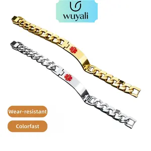 Unisex Medical Alert Bracelet - Tarnish-Resistant Titanium Steel, Durable, Comfortable, 8.5-in Fashion Accessory Bracelet