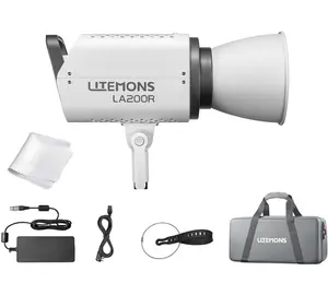 Godox Litemons LA200R K1 RGB COB LED Video Light,1800-10,000K CCT CRI 95+ TLCI 94+, 14 Lighting Effects,Bowens Mount, with G/M Adjustment,Onboard & App Control, NFC Connection,for Live Streaming