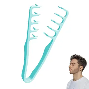 Textured Comb for Voluminous Hair, Unisex Wide-Tooth Styling Tool, Abs Plastic Grip, Ideal for Hair Volume and Bangs Separation