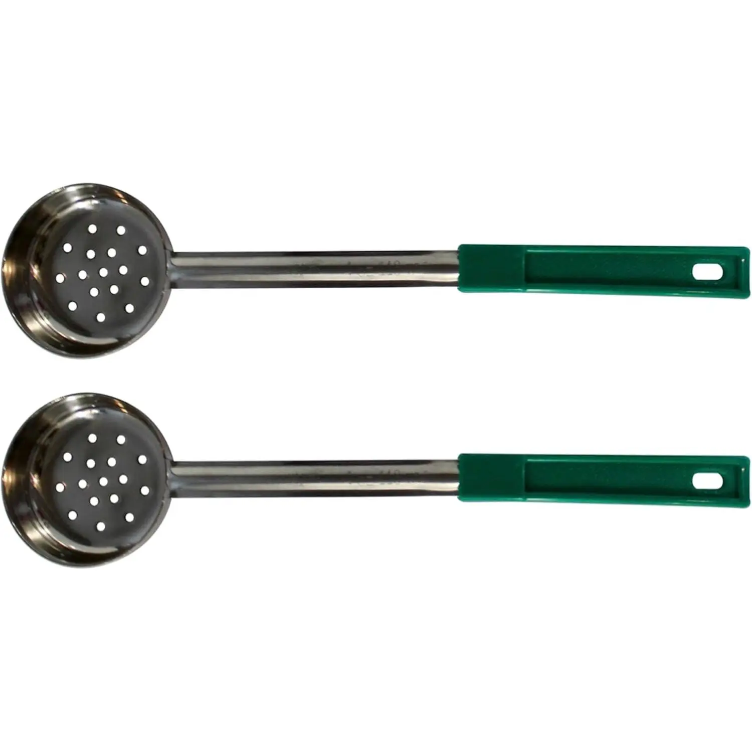 4 Ounce Slotted Stainless Steel Portion Control Ladle Spoon for Measuring and Serving; Commercial Grade Serving Scoops [Pack of 2]