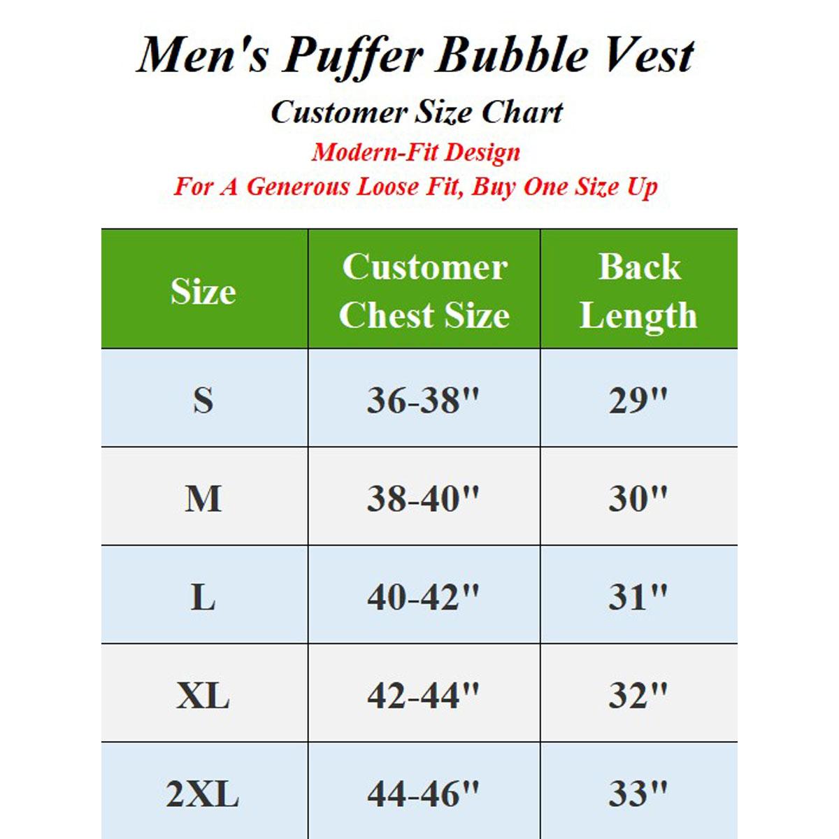 2 Pack Men's Heavyweight Puffer Bubble Vest - (Sizes S - 2XL)