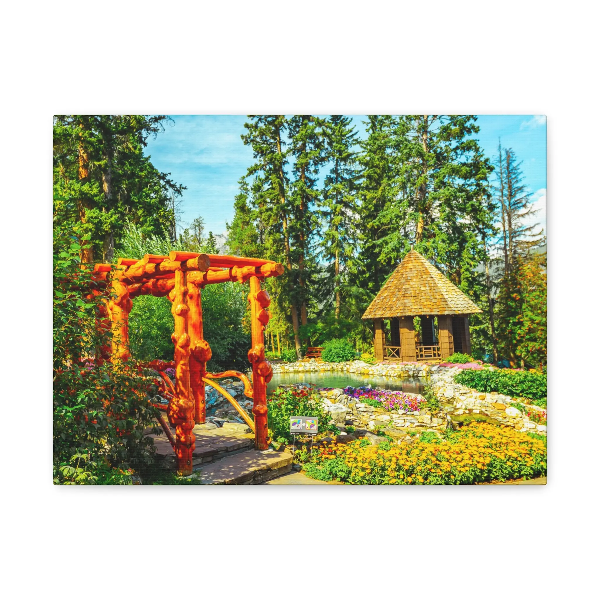 Copy of Banff Alberta Cascade of Time Garden Beautiful Colorful Landscape Photograph Canvas Gallery Wraps