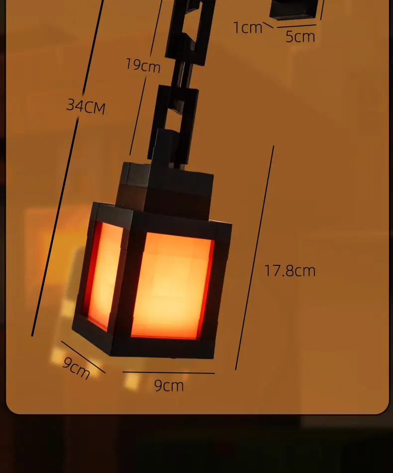 Product Introduction of DIYCOM Funny Pixel Soul Lantern Night Lamp RGB Changing Light Rechargeable Remote Control Handmade Design Four Lighting Modes for Bedroom Gaming Space Halloween Party Decoration Creative Birthday Gift 16 Color Remote Control Version 9