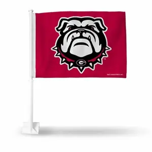 RicoIndustries  Georgia on White Pole Bulldogs Car Flag