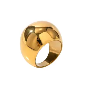 18K Smooth Dome Ring