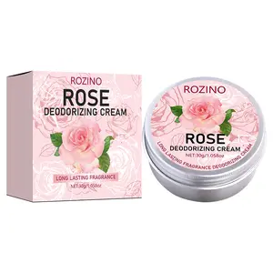Rozino Natural Rose Deodorant 30g, Gentle Underarm Care, Smooth Cream Formula