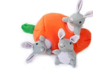 Interactive Hide & Seek Dog Puzzle Toy – Squeaky Squirrel Enrichment Game for Mental Stimulation