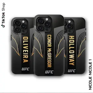 MMA Fighter Kit Hard Shell Iconic Signature Phone Case, Black Phone Cover, Gift For Fans 17 Air Pro Max