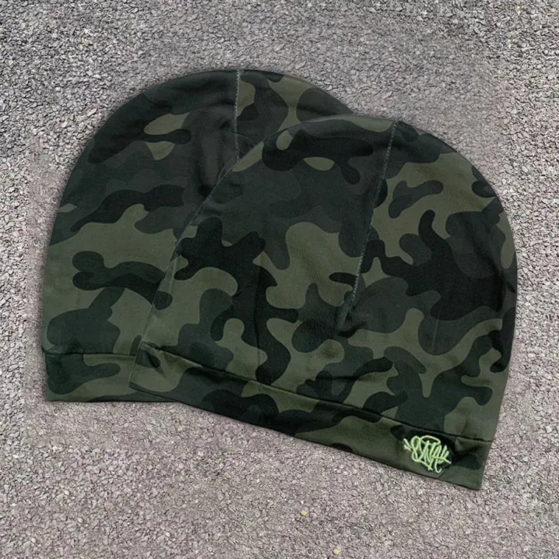 Military Camo Green Skull Cap Beanie