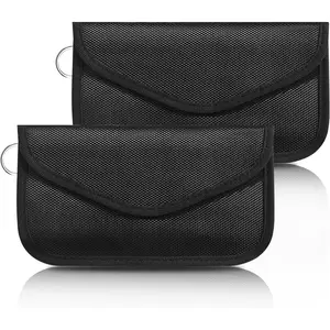 2 Pack Faraday Bag for Cell Phones and  Key, Signal Blocker Pouch, Anti-, RFID Signal Blocking, Fire Retardant,  Faraday Pouch for , Anti-Hacking Case Blocker