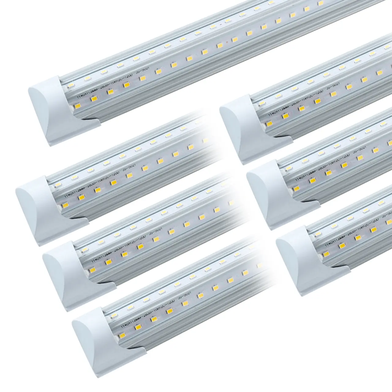 HOLDWILL T8 Led Integrated V Shaped Tube Light, Linkable White Daylight 6000k Garage Lights, Indoor Shop Light Fixture with On/Off Switch Cable