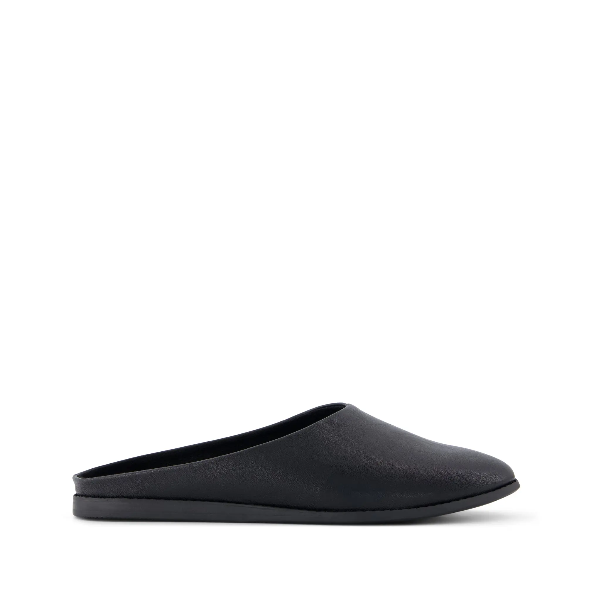 Womens Amelia Mule Black Faux Leather