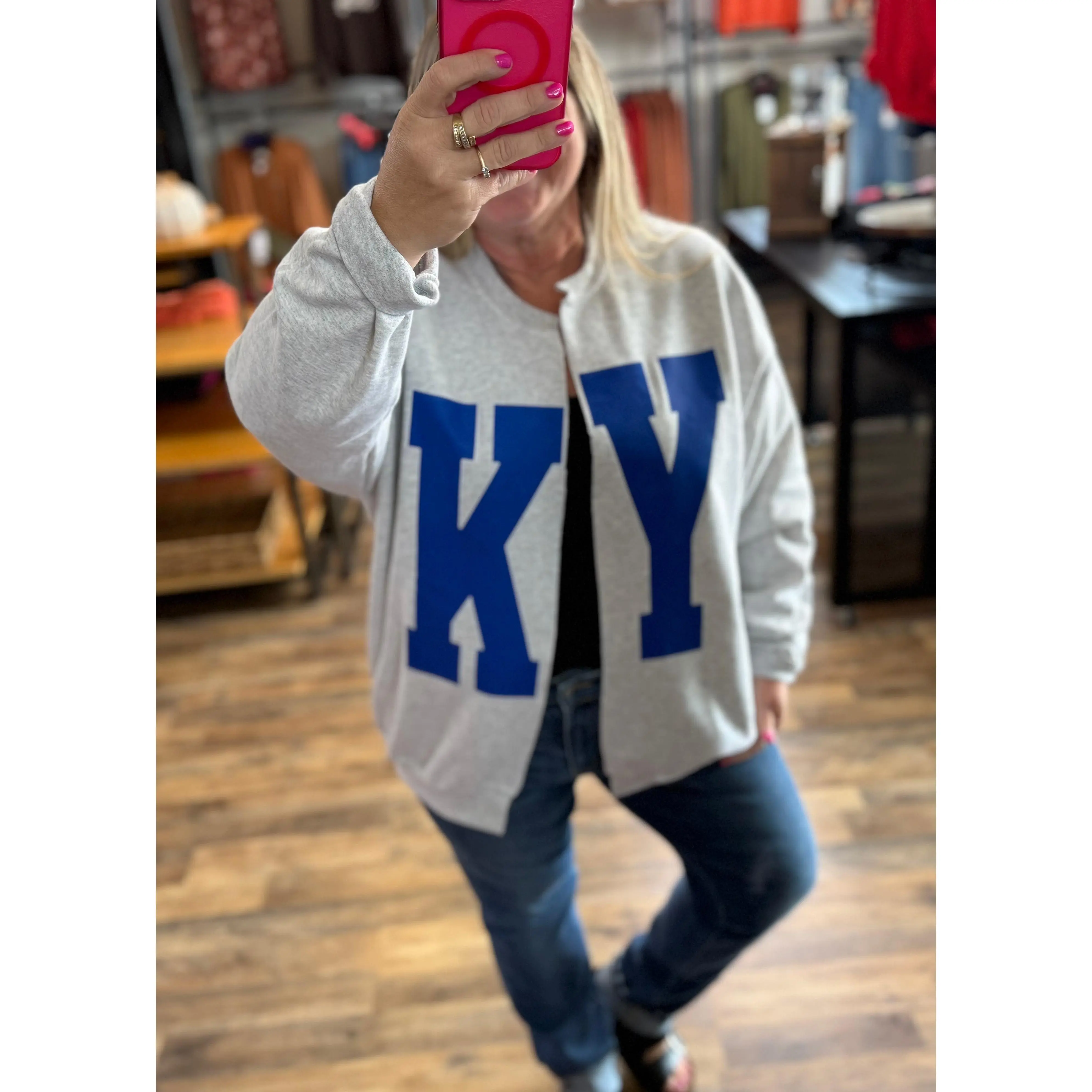 KY Split Sweatshirt Cardi  - Made to Order