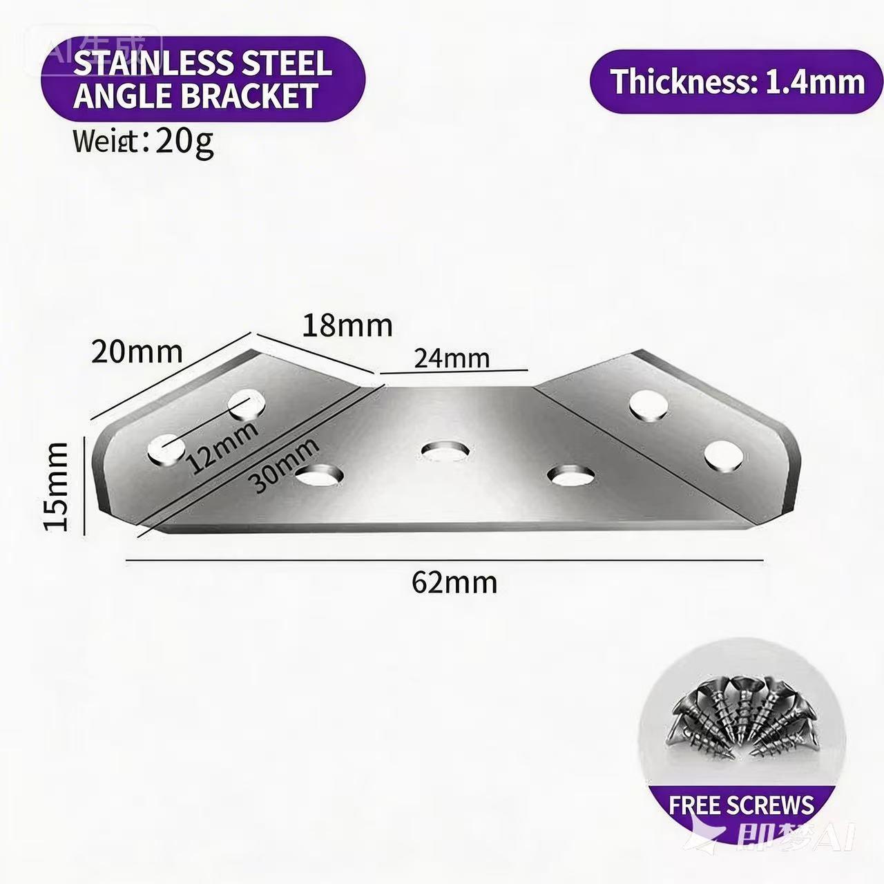 Furniture Corner Connector - 20PCS Universal Stainless Steel L Brackets for Wood,Hardware Metal Angle Bracket Corner Braces,L Bracket for Shelves,Table,Cabinet,Drawer,Corner Brackets for Wood Furniture Corner Connector - 20PCS Universal Stainless Steel L Brackets for Wood,Hardware Metal Angle Bracket Corner Braces,L Bracket for Shelves,Table,Cabinet,Drawer,Corner Brackets for Wood