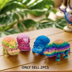 2pcs 3D Printed Hedgehog Figurines, Indoor Outdoor Statue Decorations, Ornaments, Perfect Gift for Animal Lovers, Friends & Collectors
