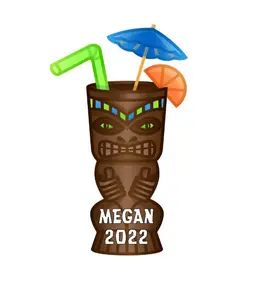 Tiki Man Personalized Cruise Door Magnet – Hawaiian Themed Vinyl Magnet - Tropical Decor for Cabin Door, Fridge, Locker & Whiteboard – Fun Vacation Keepsake Gift for Family & Friends