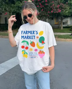 Farmers Market Comfort Colors Shirt, Flower Market Tshirt, Fruit Shirt, Tomato Shirt, Aesthetic Flower Shirt, Y2K Shirt, Floral Shirt