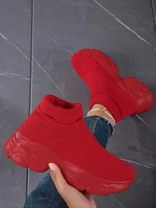 Women's Mesh Slip on Sock Sneakers, Trendy Walking Sneaker, Casual Comfortable Breathable Sports Shoes, All-match Round Toe Shoes for Daily Wear