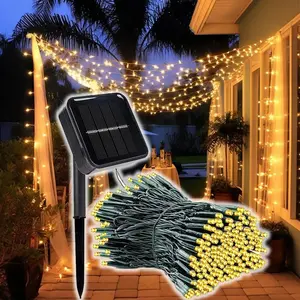 Solar Powered LED String Light, Outdoor Solar LED String Light, LED String Light for Garden, Patio, Party Decoration, Weather Resistant