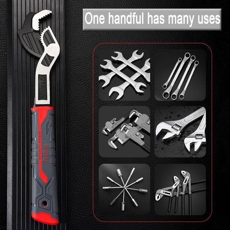 Multifunctional Self-locking Wrench, 6, 8, 10, 12 Inch Multi-model Pipe Flexible Wrench, Quick Opening For Water Heating Pipes, Pipe Wrench Set