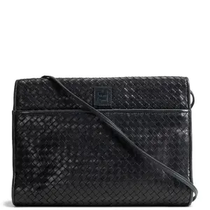 Pre-owned FENDI Woven Leather Crossbody Bags Woven Crossbody OUTLET FINAL SALE