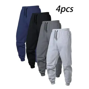 Four-Piece Minimalist Jogger Pants Set, Casual Style, Daily Wear, Soft Fabric, Multi-Color Inspiration Design, Unisex Fashion Piece