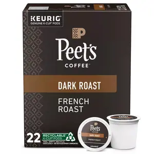 Peet's Coffee French Dark Roast Single Serve Coffee Pods - 22ct