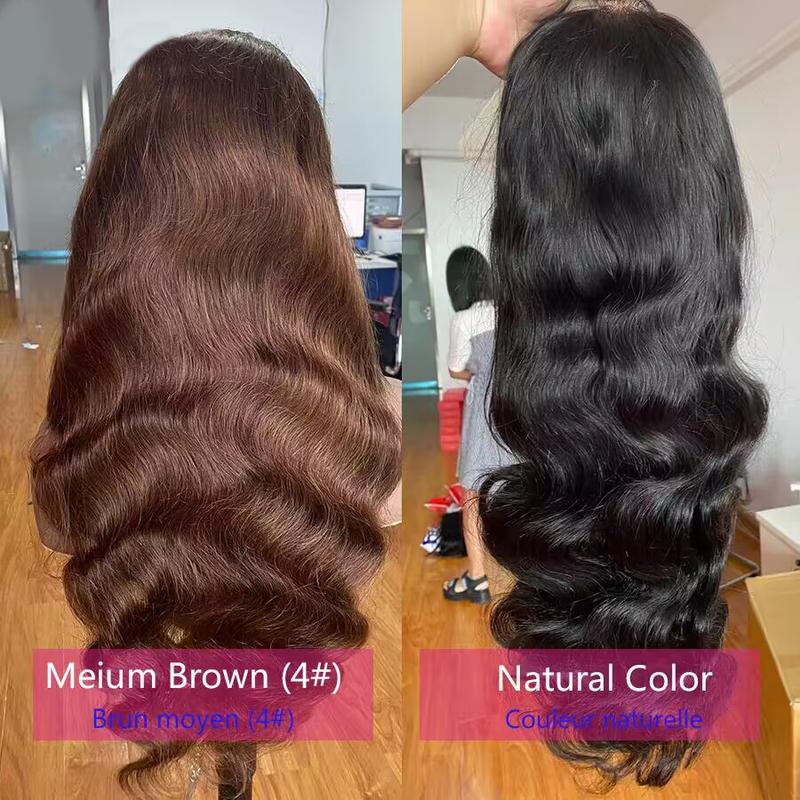 Bling Hair Body Wave Chocolate Brown 13x4 Lace Front WIgs 13x6 HD Transparent Lace Human Hair Wigs Preplucked Color #4 Frontal Wigs On Sale For Women TikTokShopBlackFriday
