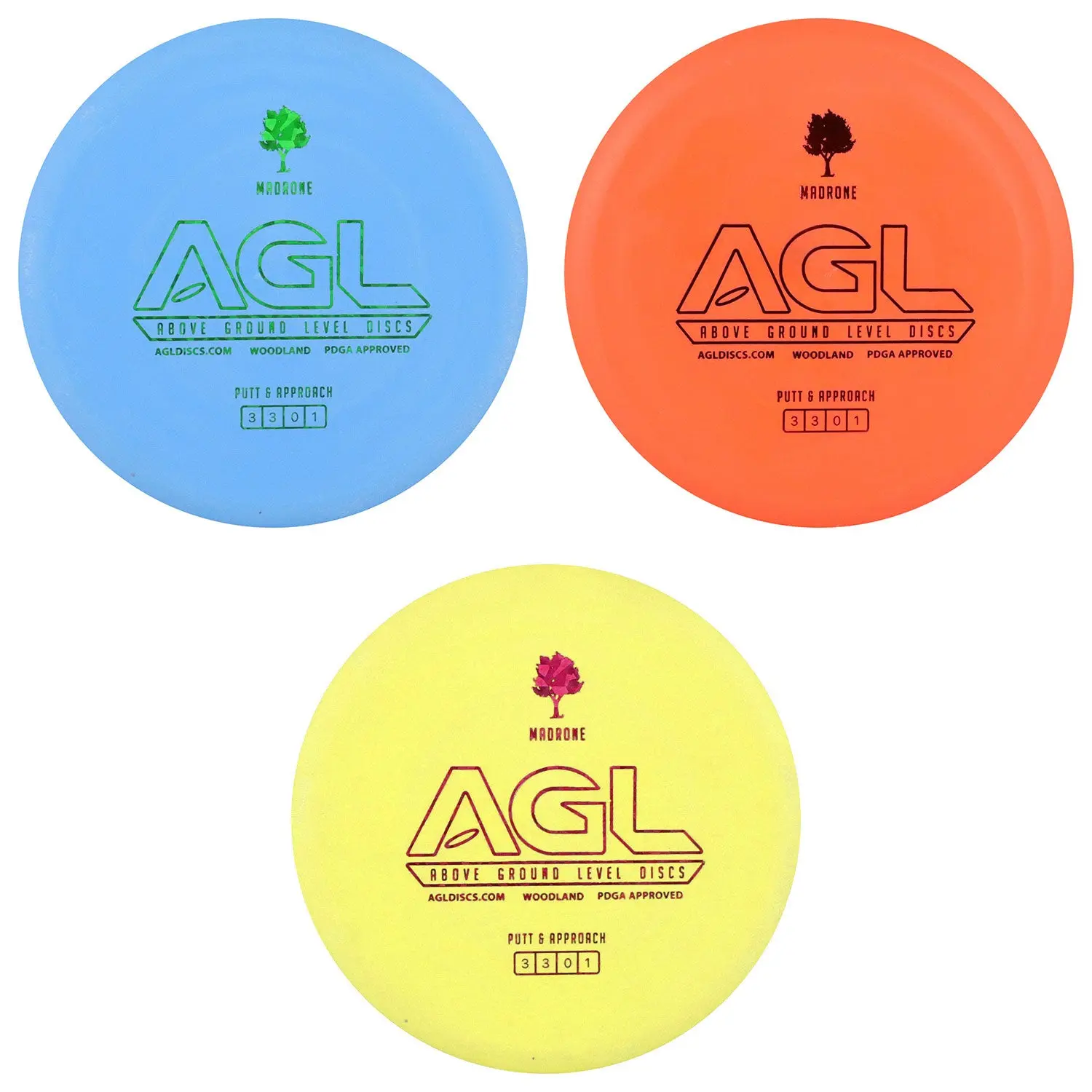 AGL Disc Golf Woodland Madrone Putter 3/3/0/1 - Choose Exact