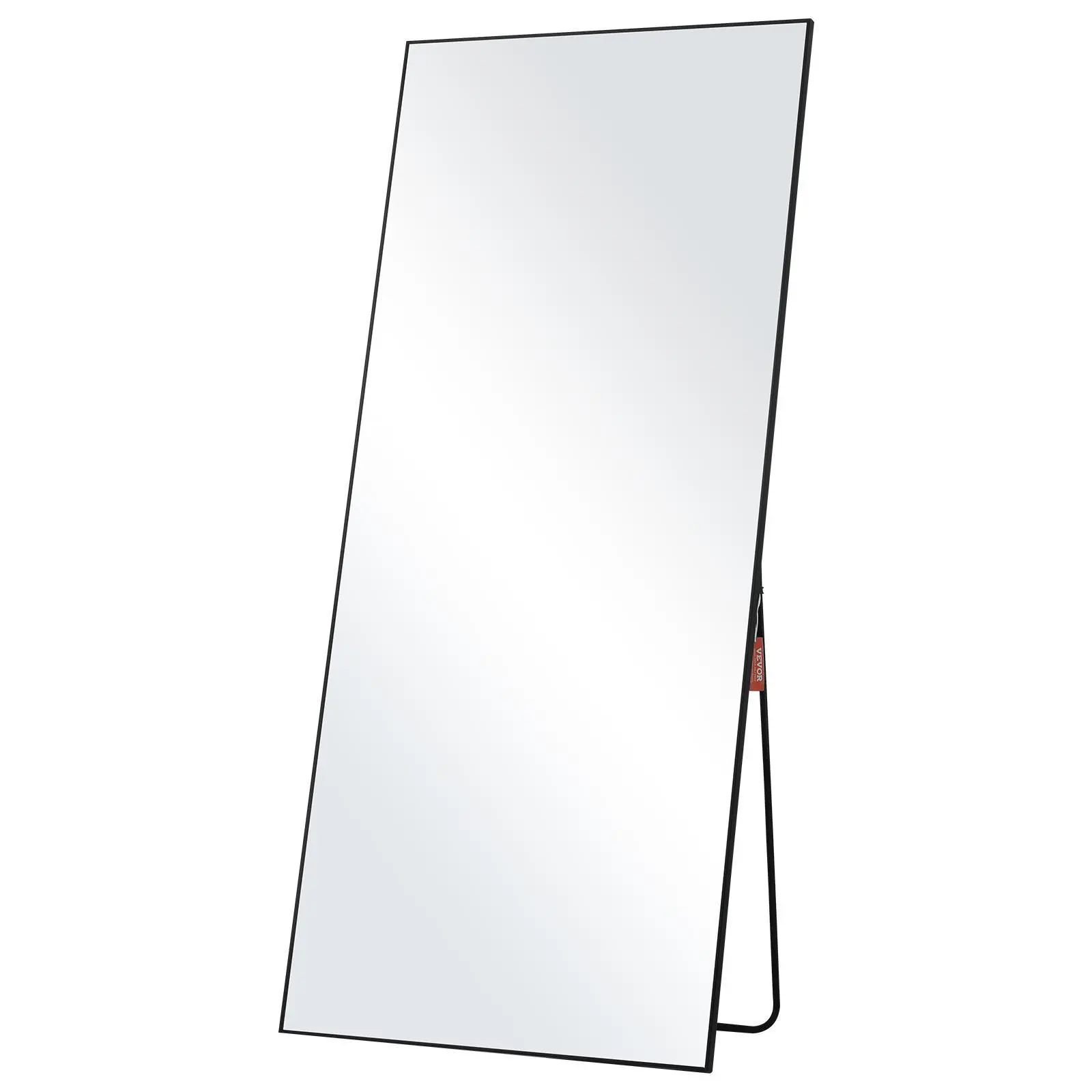 【Summerfinds】VEVOR Full Length Mirror, 71'' x 31'', Extra Large Standing Hanging or Leaning Rectangle Floor Tempered Mirror with Stand Aluminum Alloy Frame, Full Body Dressing Mirror for Living Room Bedroom, Black Decor Wall