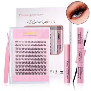 DAMMAN 6D DIY Lash Kit for Beginners – Full Set of Individual & Cluster Lashes with Bond & Seal – Waterproof, Reusable, Soft & Long-Lasting