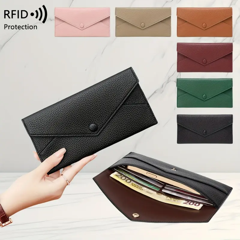 New RFID Blocking Women's Wallet - Soft, Ultra-Thin, Portable Card Bag for White-Collar Workers, Ideal Gift for Anniversary, Birthday