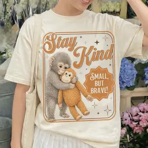 Be Kind Punch Monkey Shirt, Sad Punch Monkey Graphic Tee, Baby Monkey T-Shirt, Mental Health Gift