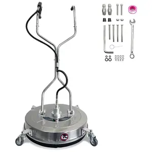 20" Pressure Power Washer Surface Cleaner 4600PSI with 4 Wheels & Dual Handles 3/8" Quick Connect for Concrete Driveway Sidewalk