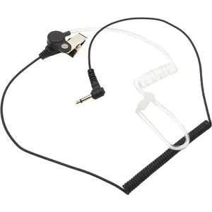 3.5mm Only Surveillance Acoustic Tube Earpiece Compatible with Two-Way Radios,with Clear Acoustic Coil Tube earpiece Audio,Radio earpiece for Police radios
